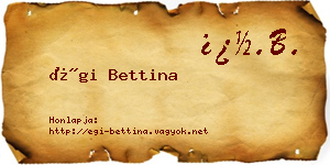Égi Bettina névjegykártya