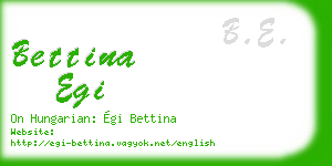bettina egi business card